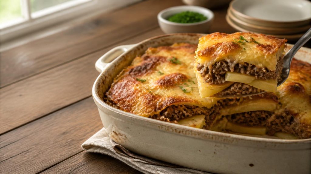 Best Beef & Potato Layered Casserole – Easy, Hearty & Delicious