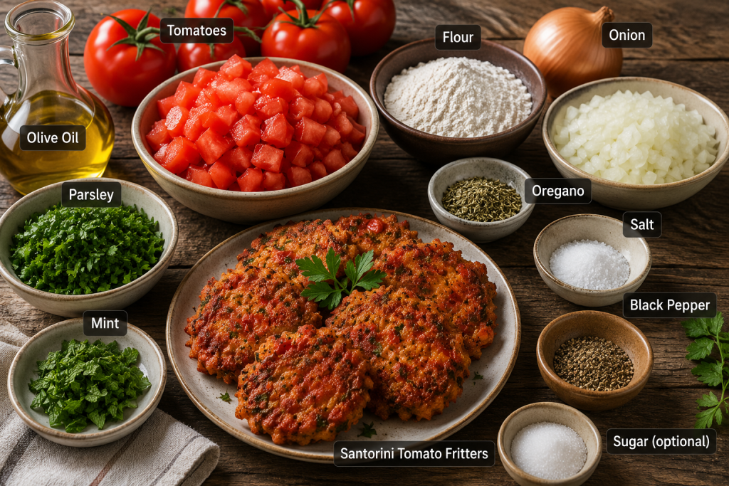 Santorini Tomato Fritters Recipe: Crispy Greek Domatokeftedes with Fresh Herbs
