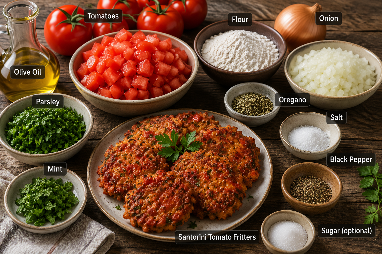 Santorini Tomato Fritters Recipe: Crispy Greek Domatokeftedes with Fresh Herbs