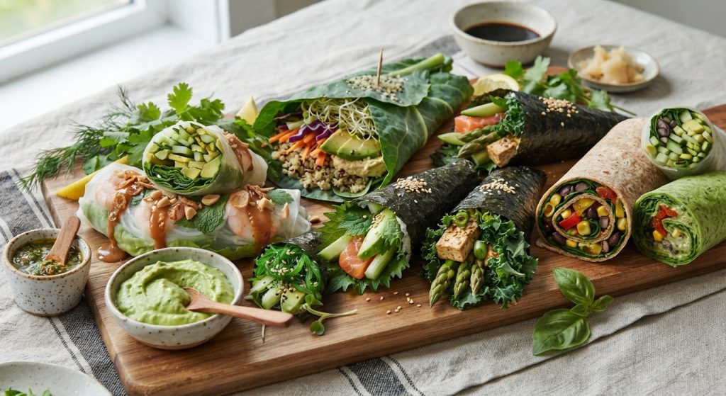 Greens in Wraps and Rolls