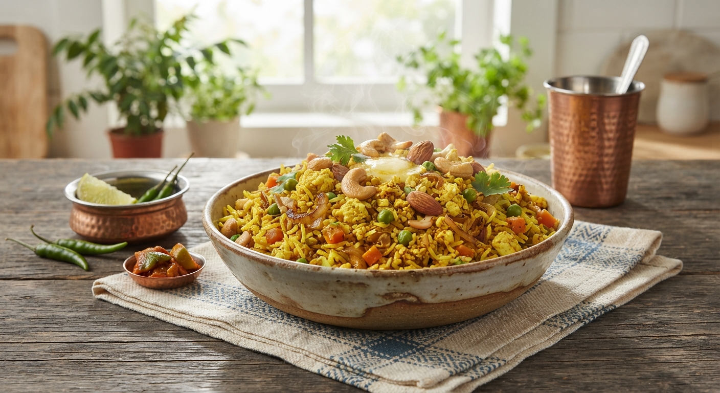 Paneer Bhurji Pulao: Protein-Packed Power