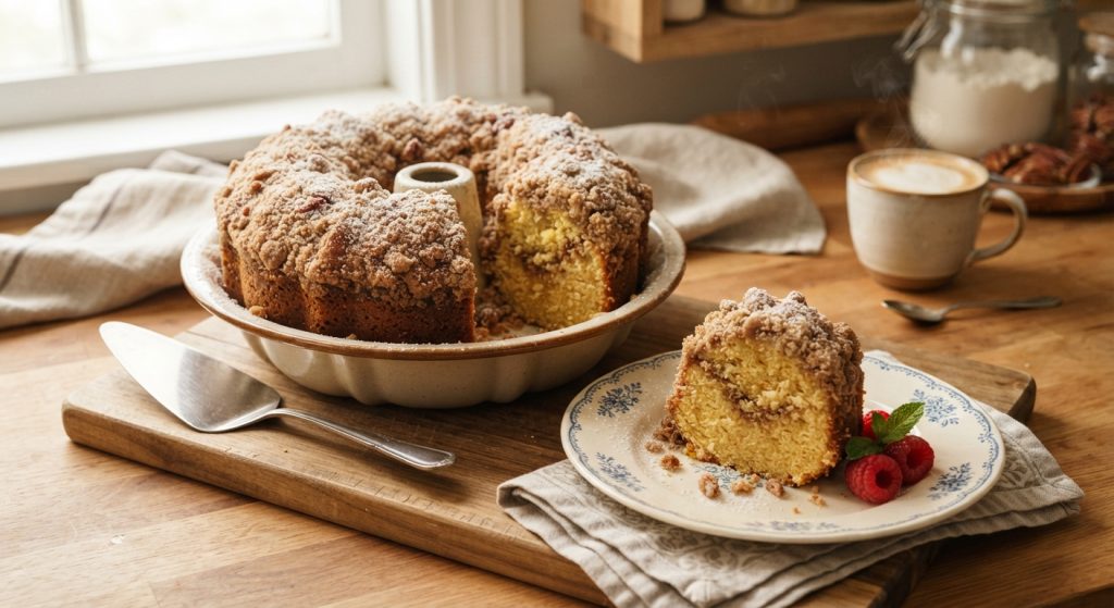Amazing Sour Cream Streusel Coffee Cake