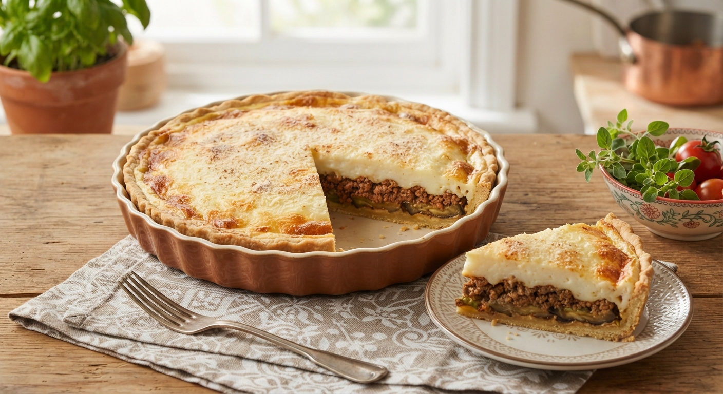 Elegant Greek Moussaka Tart