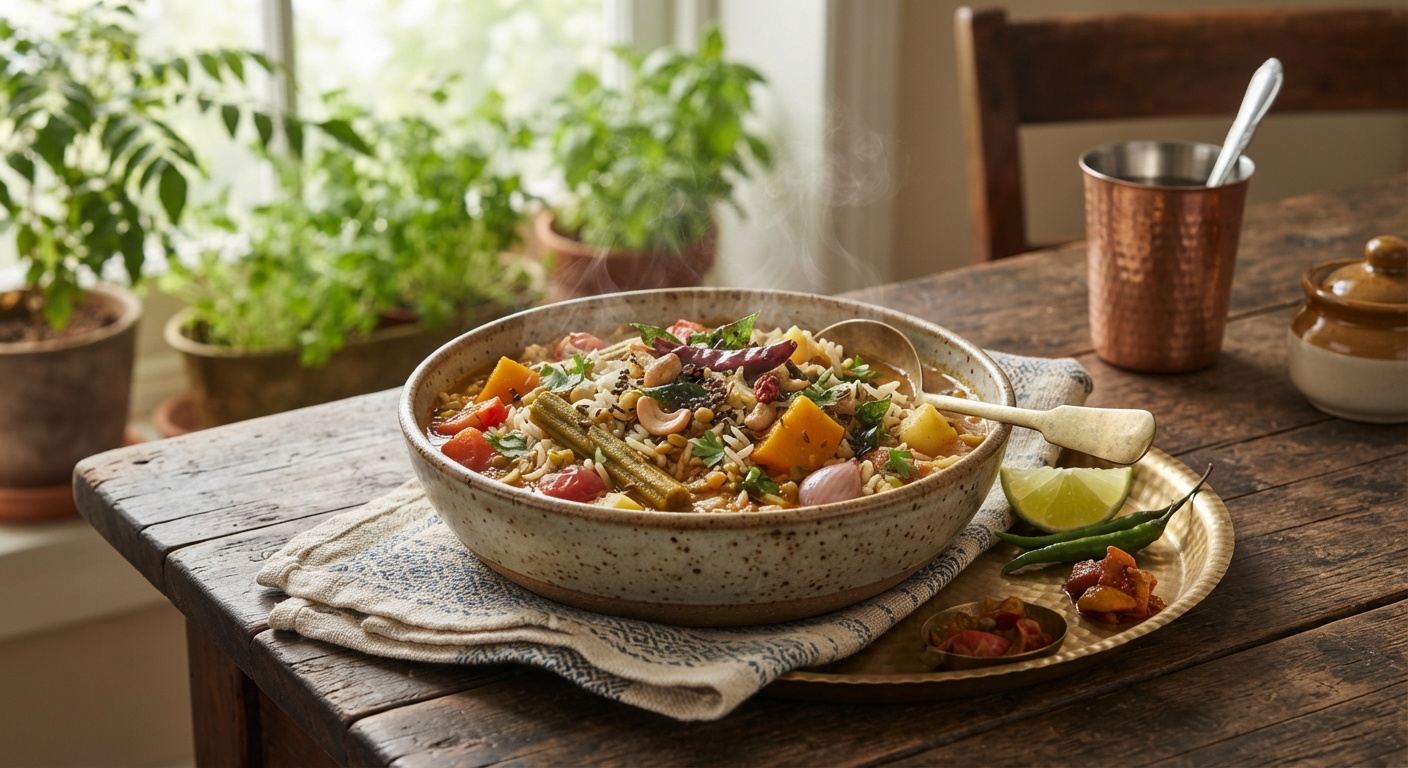 Sambar Rice (Tamil Nadu's Tangy Champion)