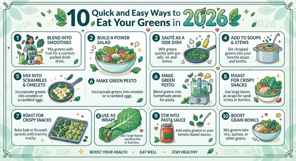 10 Quick and Easy Ways to Eat Your Greens in 2026