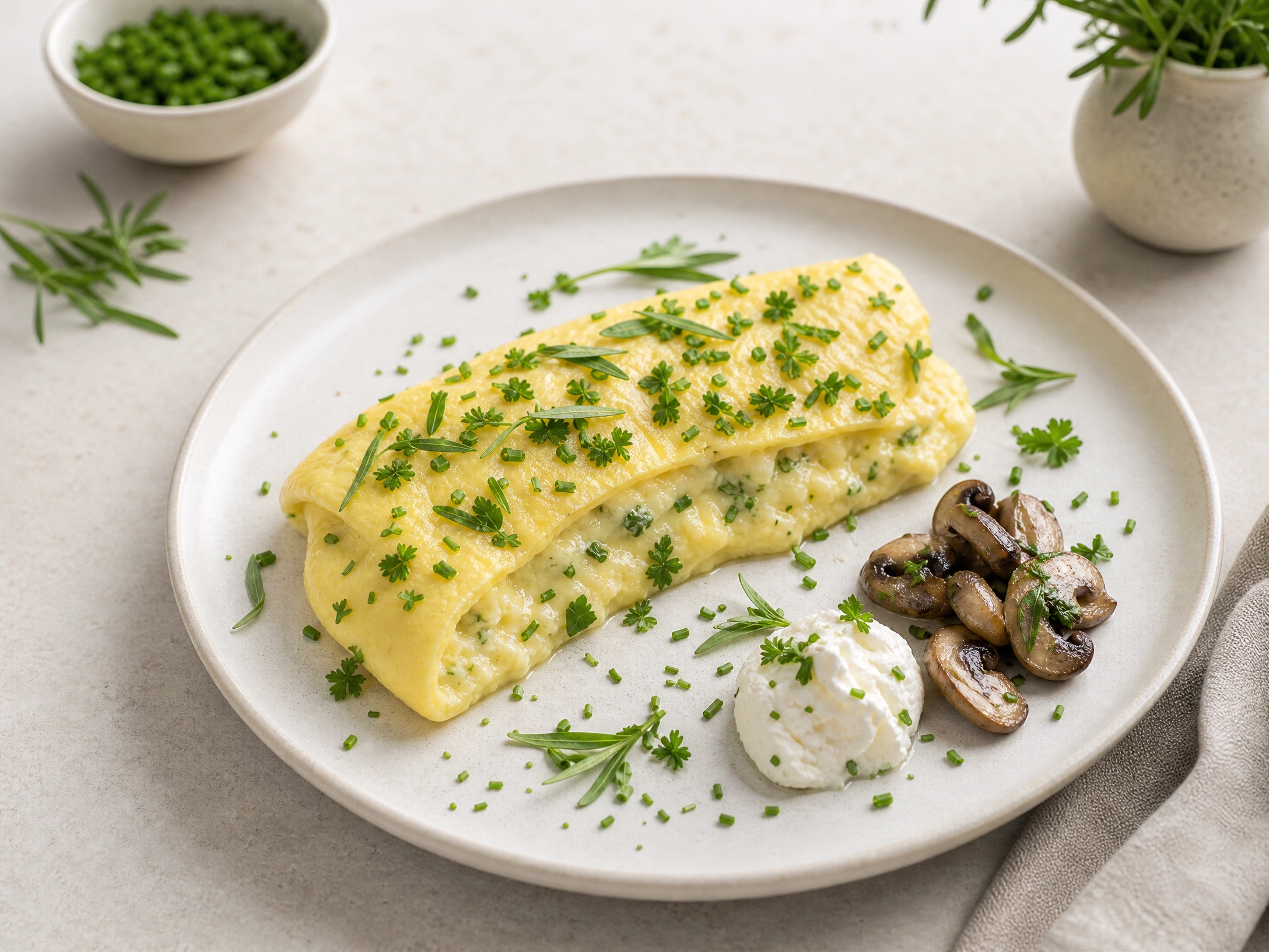 Keto French Omelet with Herbs