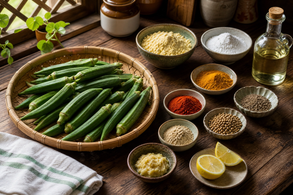 Air Fryer Kurkuri Bhindi (Crispy Okra Without the Deep Fry)