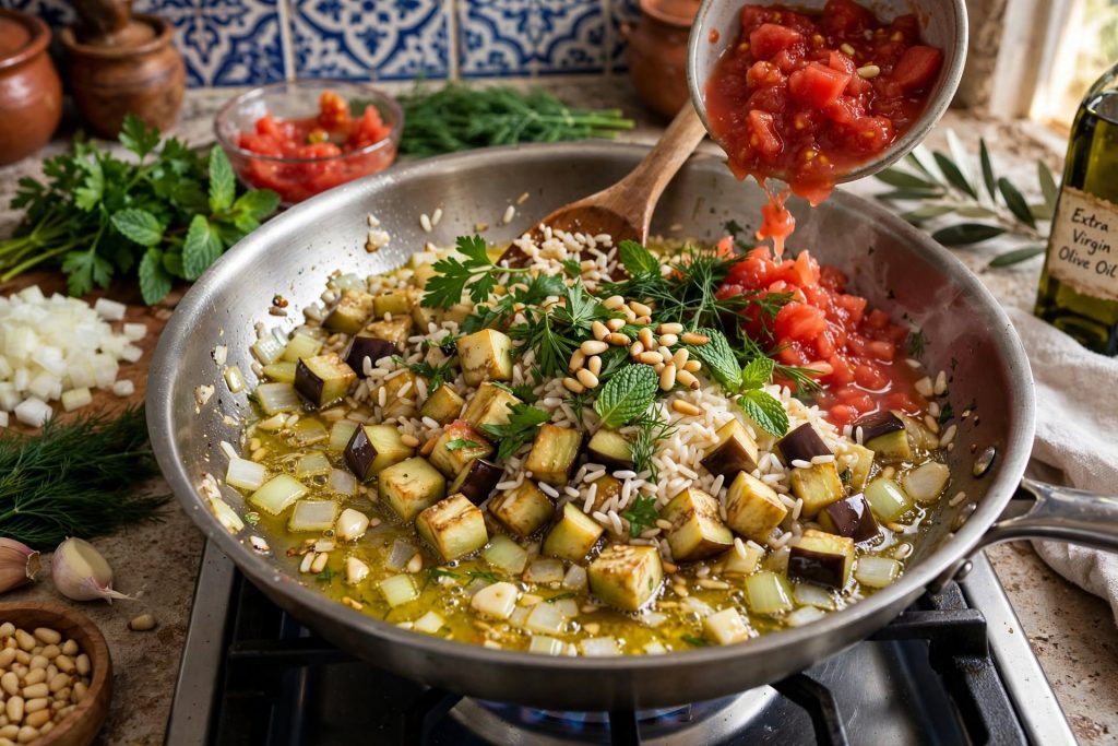 Summer Athens Gemista with Crispy Feta Crumble & Figs