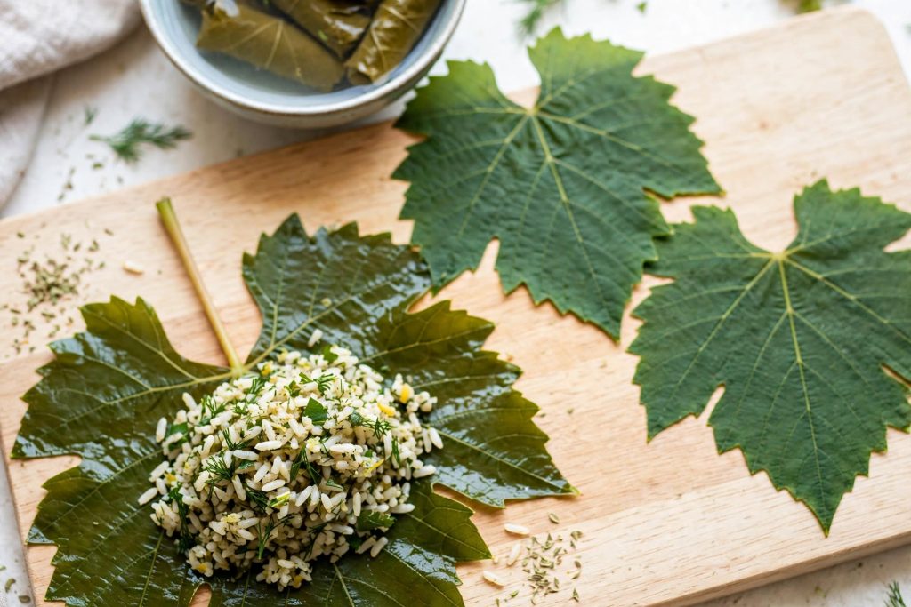 Air Fryer Stuffed Grape Leaves (Easy Dolmas Recipe)