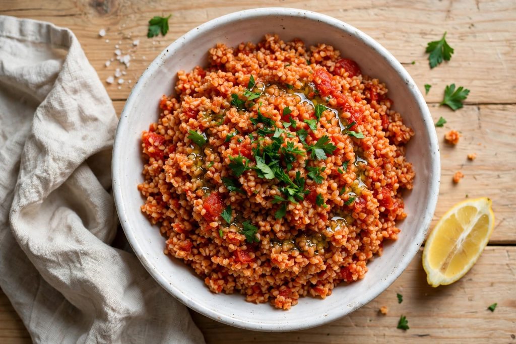 Turkish Tomato Bulgur Pilaf (Easy Mediterranean One-Pot Side)