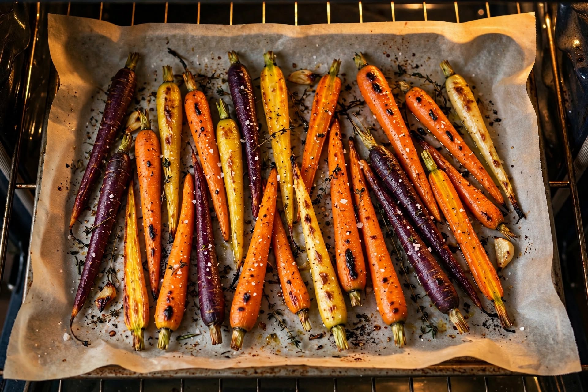 Levantine Roasted Carrots with Lemon Tahini and Pomegranate