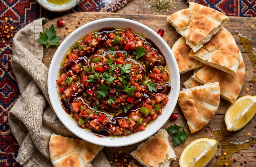 Turkish Ezme Salad (Acılı Ezme) - Spicy Tomato and Pepper Mezze