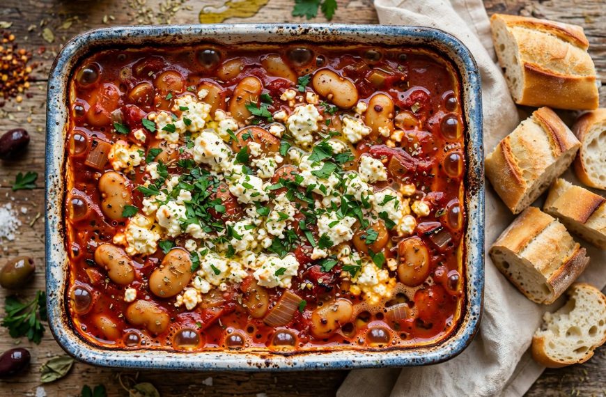 Easy Greek Gigantes Plaki with Butter Beans