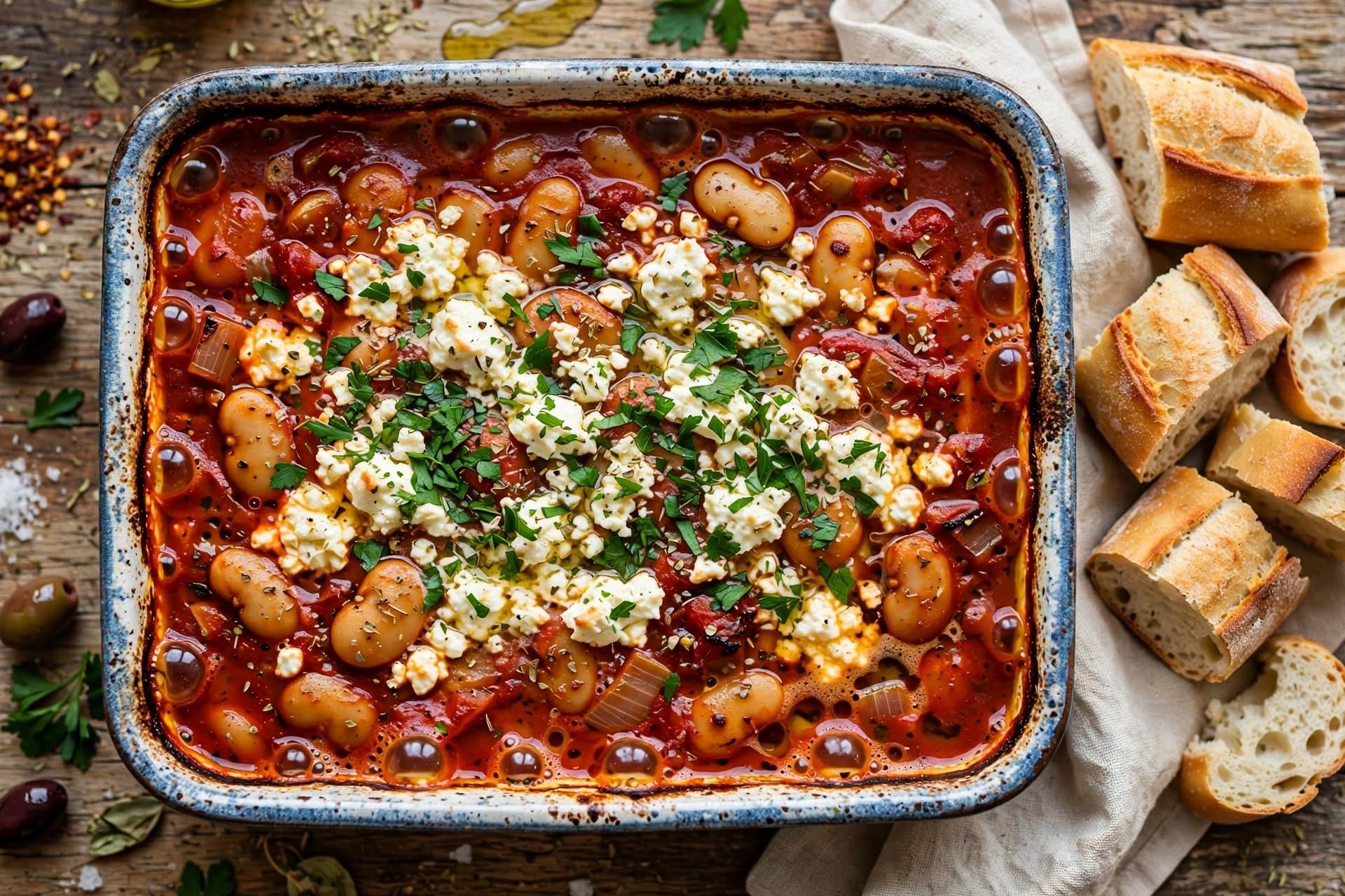 Easy Greek Gigantes Plaki with Butter Beans