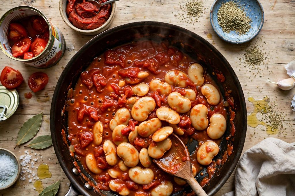 Easy Greek Gigantes Plaki with Butter Beans