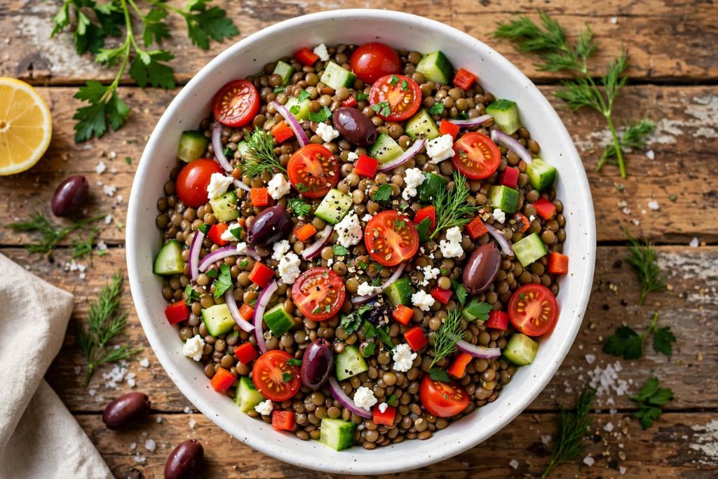Greek Mediterranean Lentil Salad