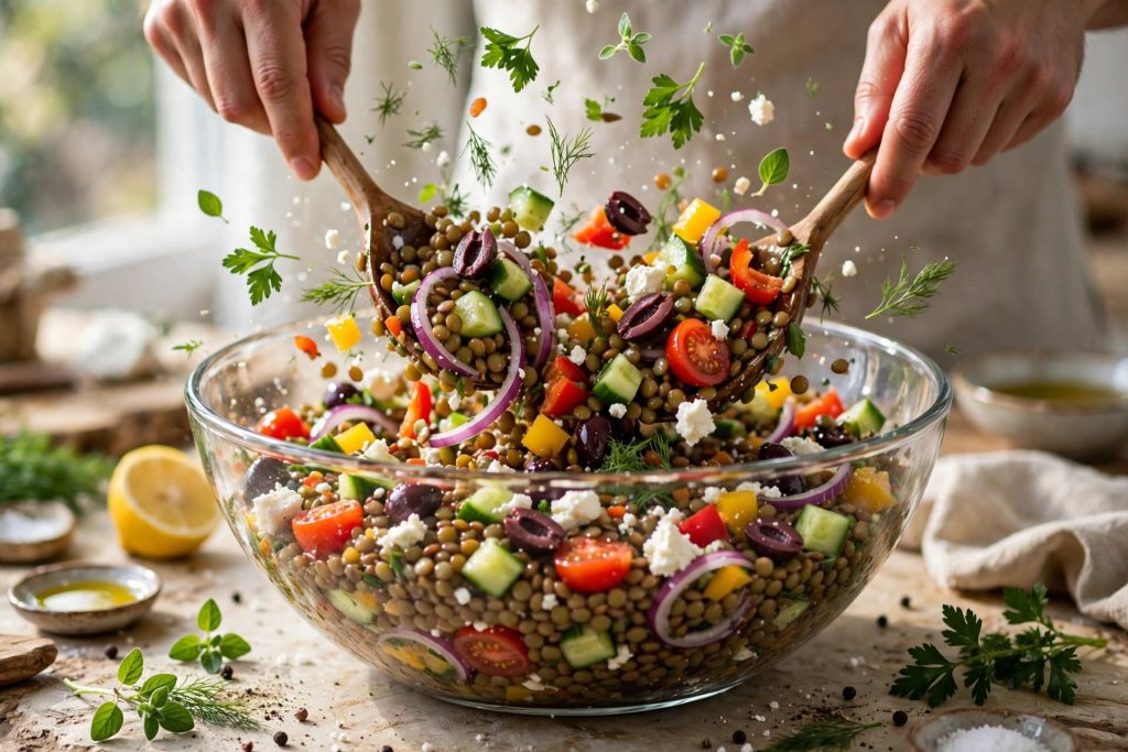 Greek Mediterranean Lentil Salad