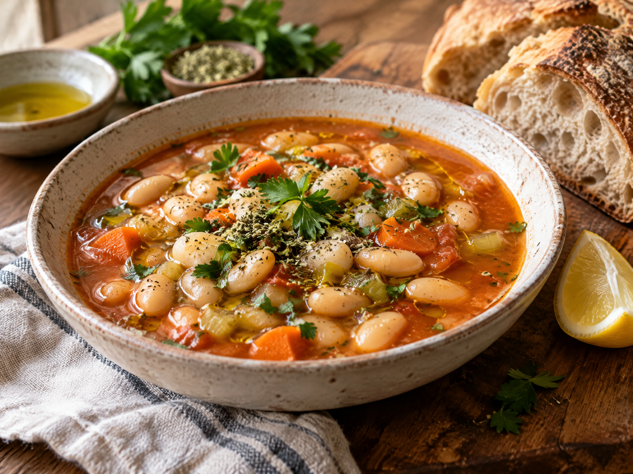Greek White Bean Soup (Fasolada): A Bright Mediterranean Classic