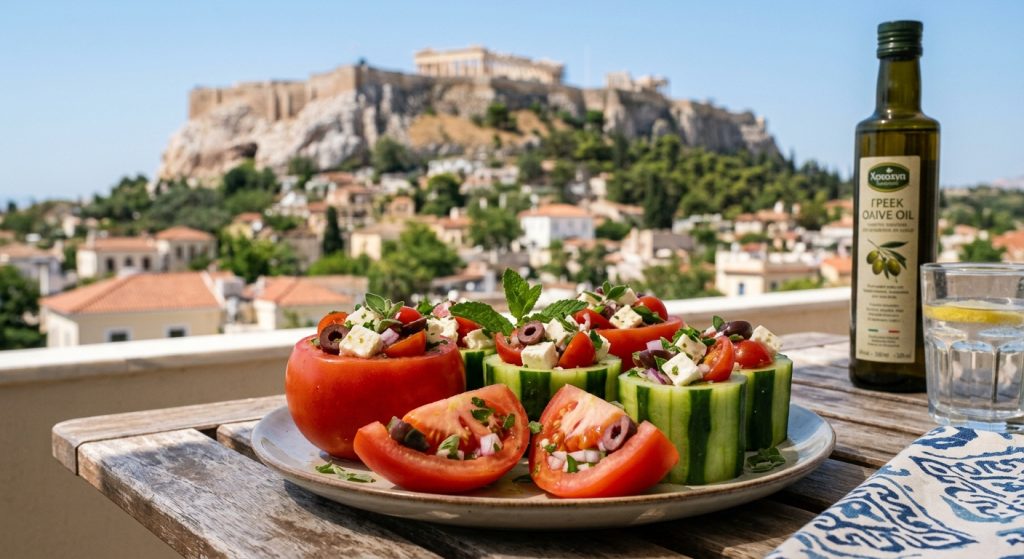 Tomato and cucumber cup