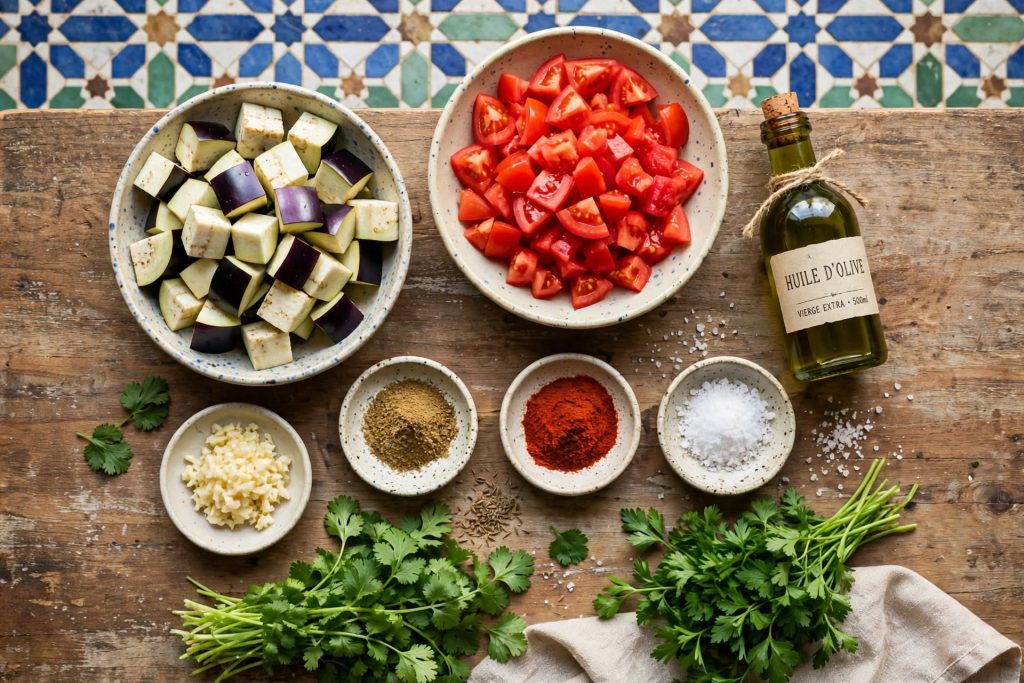 Moroccan Zaalouk (Cooked Eggplant and Tomato Salad)