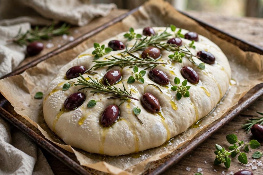 Greek Olive Bread (Eliopsomo) with Kalamata Olives and Herbs