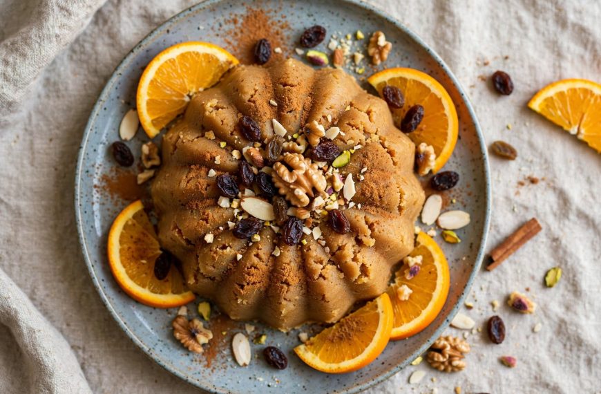 halva with Orange, Cinnamon, Raisins, and Nuts make