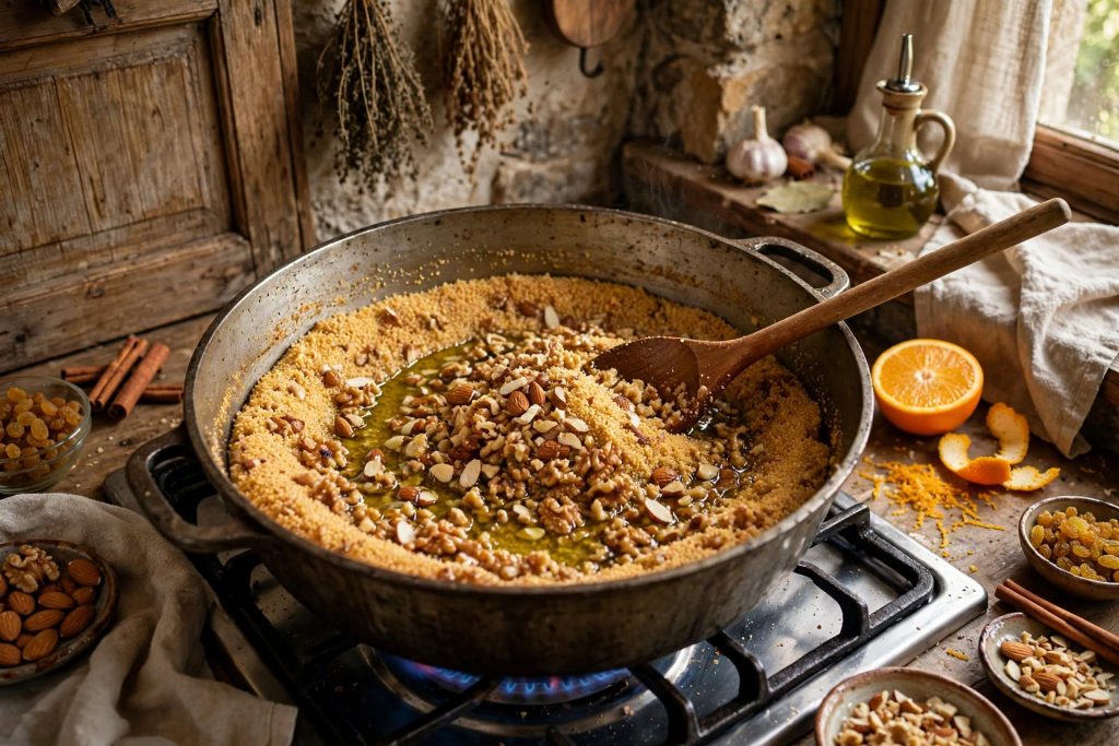 lva with Orange, Cinnamon, Raisins, and Nuts